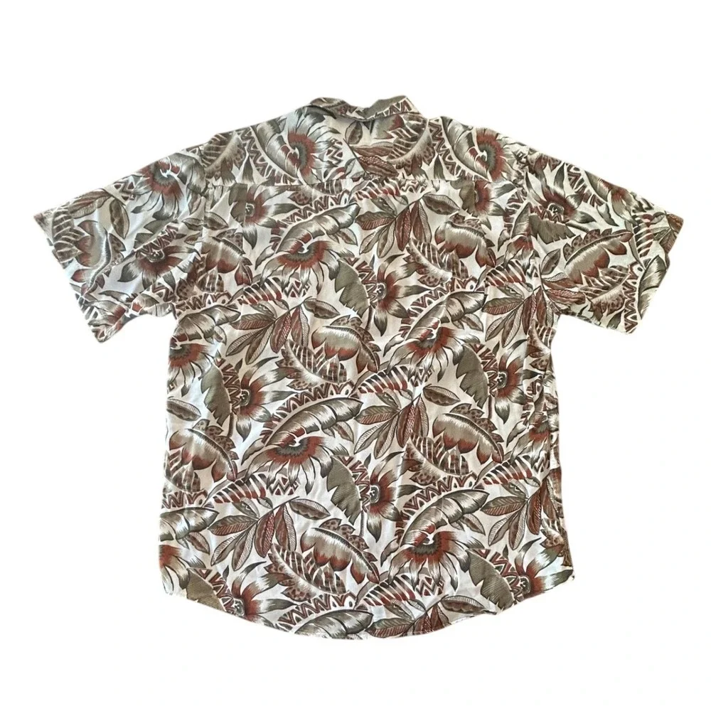 Vintage 90s Banana Republic Safari Shirt Med Tropical Hong Kong Vacation Retro